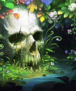 Jungle Skull Art paint by numbers