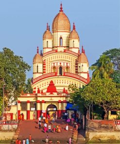 Dakshineswar Kali Temple paint by numbers