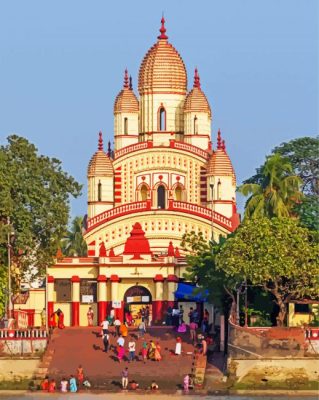 Dakshineswar Kali Temple paint by numbers