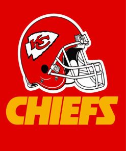 Kansas City Chiefs Helmet paint by numbers