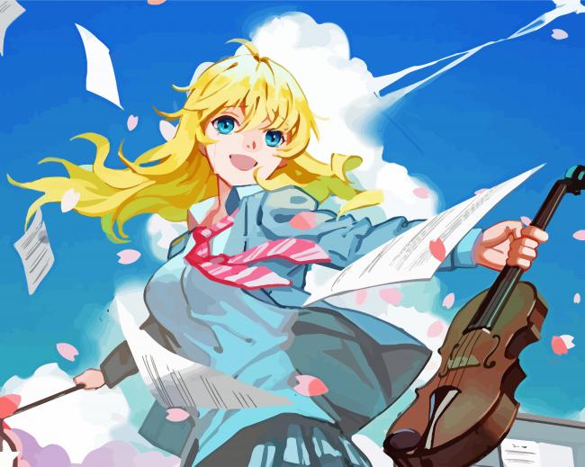Kaori Miyazono With Violin paint by numbers