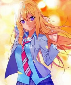 Pretty Kaori Miyazono paint by numbers