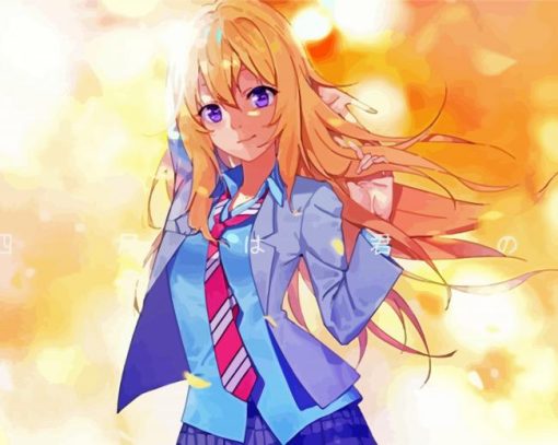 Pretty Kaori Miyazono paint by numbers