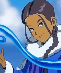 Katara Anime Character paint by numbers