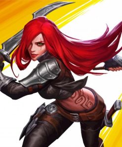 Warrior Katarina paint by numbers