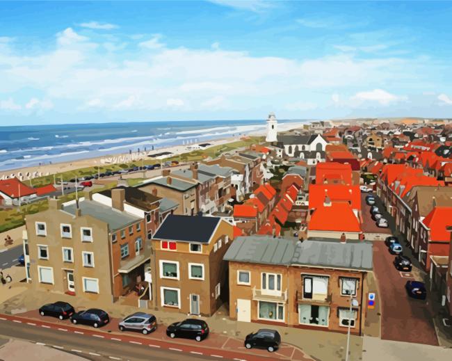 Katwijk Aan Zee Buildings paint by numbers