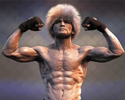 Russian Khabib Nurmagomedov paint by numbers