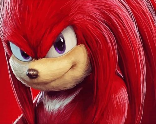 Knuckles The Echidna paint by numbers