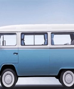 Blue Kombi Van paint by numbers