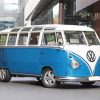 Blue Kombi Volkswagen Van paint by numbers