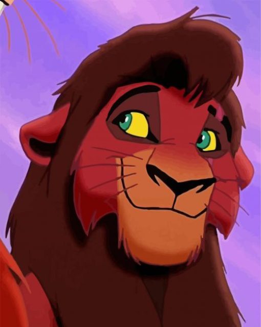 Kovu Lion Character paint by numbers