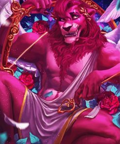 Konu Pink Lion paint by numbers