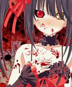 Kurumi Tokisaki Anime Girl paint by numbers