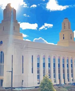 Layton Utah Temple paint by numbers