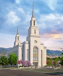 Aesthetic Layton Utah Temple paint by numbers