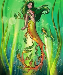 Leafy sea dragon girl art paint by number