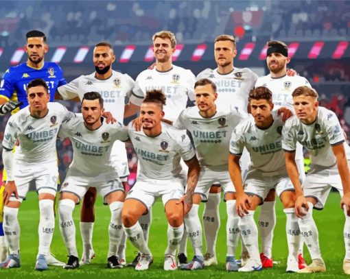 Leeds United Players Paint by numbers