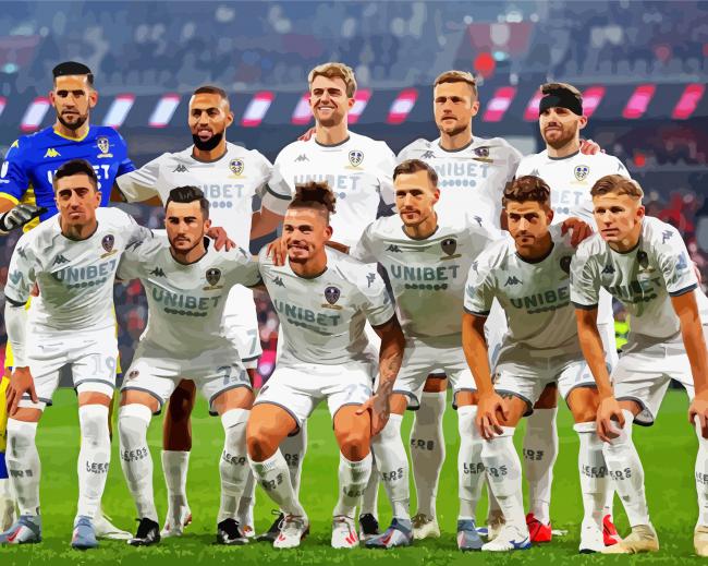 Leeds United Players Paint by numbers