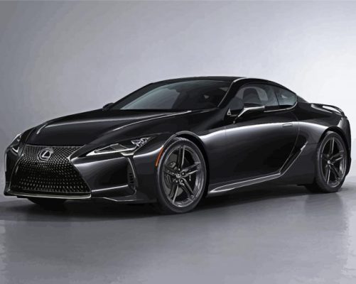 Black Lexus LC Car paint by numbers