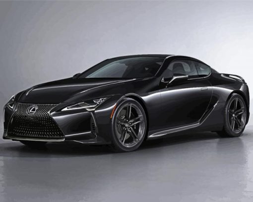 Black Lexus LC Car paint by numbers
