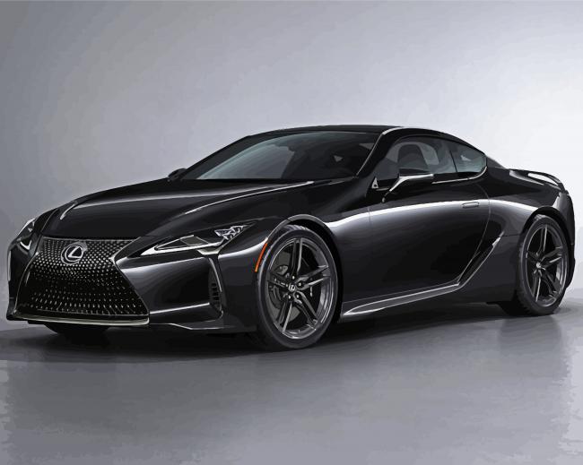 Black Lexus LC Car paint by numbers