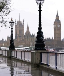 Aesthetic London In The Rain paint by numbers