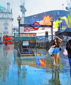 London In The Rain paint by numbers