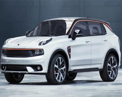 Cool White Lynk Co Car paint by numbers