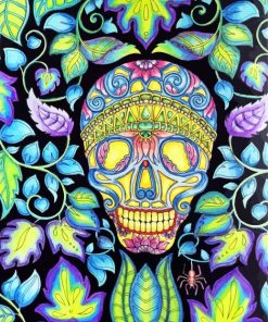 Magical Jungle Skull paint by numbers