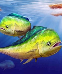 Mahi Mahi Undersea Art paint by numbers