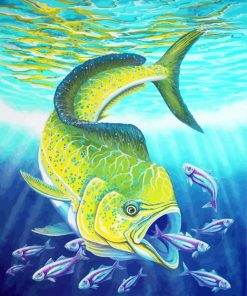 Mahi Mahi Eating Fishes paint by numbers