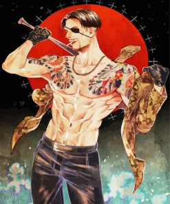 Aesthetic Goro Majima paint by numbers