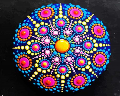 Mandala Painted Rocks paint by numbers