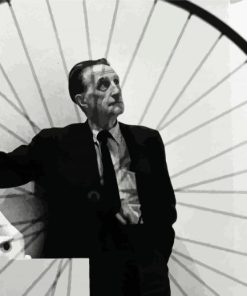 Marcel Duchamp And Bicycle Wheel paint by numbers