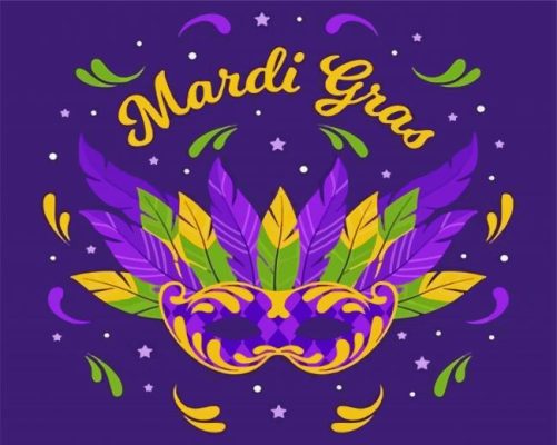 Mardi Gras Art paint by numbers