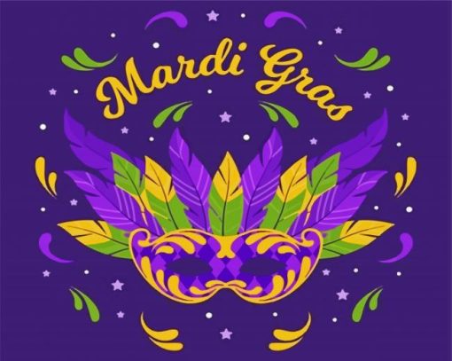 Mardi Gras Art paint by numbers