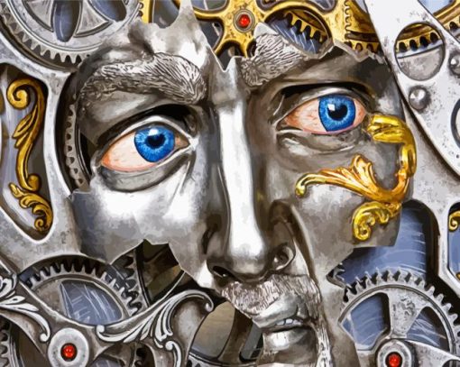 Mechanic Face paint by numbers