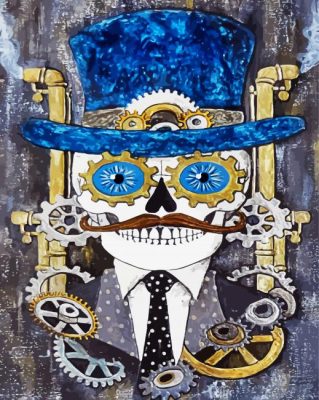 Mechanic Skull paint by numbers