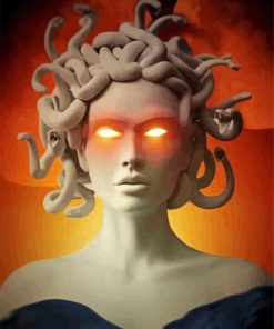 Greek Medusa paint by numbers