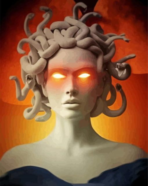 Greek Medusa paint by numbers