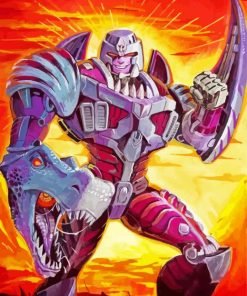 Megatron Transformer paint by numbers