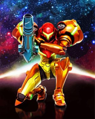 Samus Aran paint by numbers