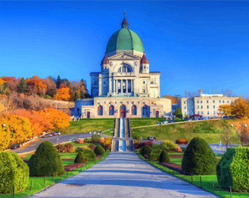 Saint Joseph's Oratory Of Mount Royal paint by numbers