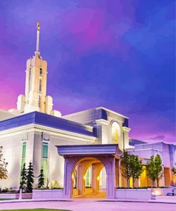 Aesthetic Mount Timpanogos Temple Utah paint by numbers