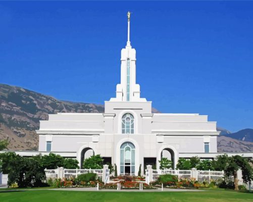 Mount Timpanogos Temple Utah paint by numbers
