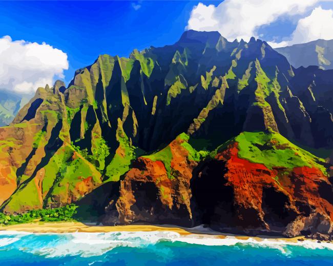 Nā Pali Coast State Wilderness Park paint by numbers