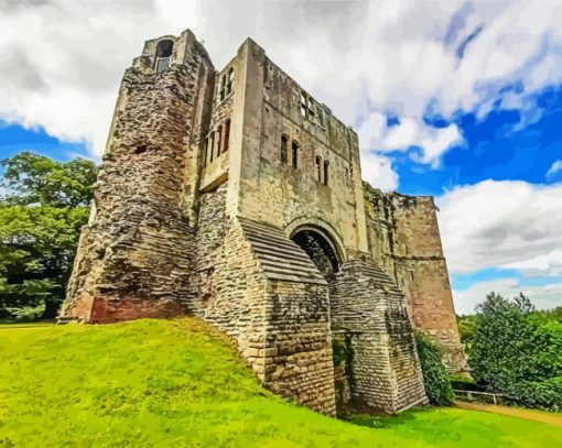 Newark Castle paint by numbers