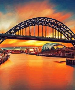 Newcastle Tyne Bridge paint by numbers