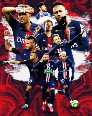 Neymar From Paris Saint German paint by numbers
