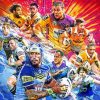 National Rugby League Players paint by numbers